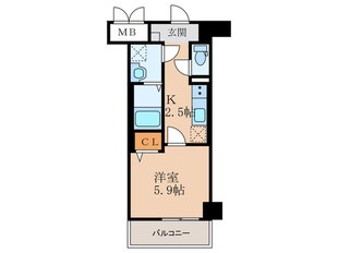 ムーンリバーJR久留米駅前の物件間取画像